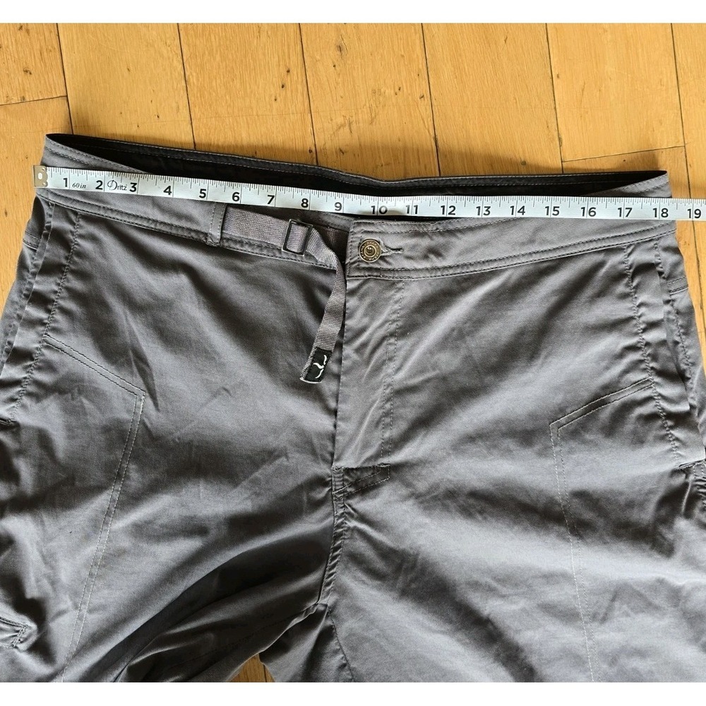 Prana Pants Womens L Gray Capri Lightweight Breathe Stretch Hiking Outdoor - Picture 7 of 9